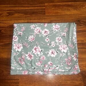Caden Lane Saylor's Sage Blush Floral Oversized Swaddle Baby Girl